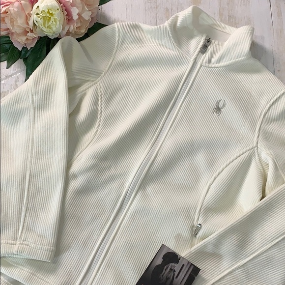 Spyder Jackets & Blazers - Spyder Full Zip White Core Sweater Large NEW